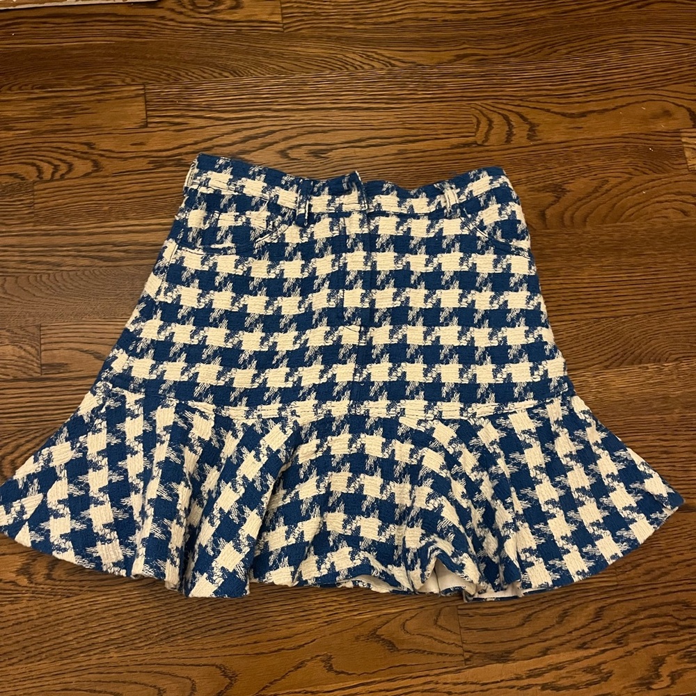 Sandro Houndstooth mini skirt